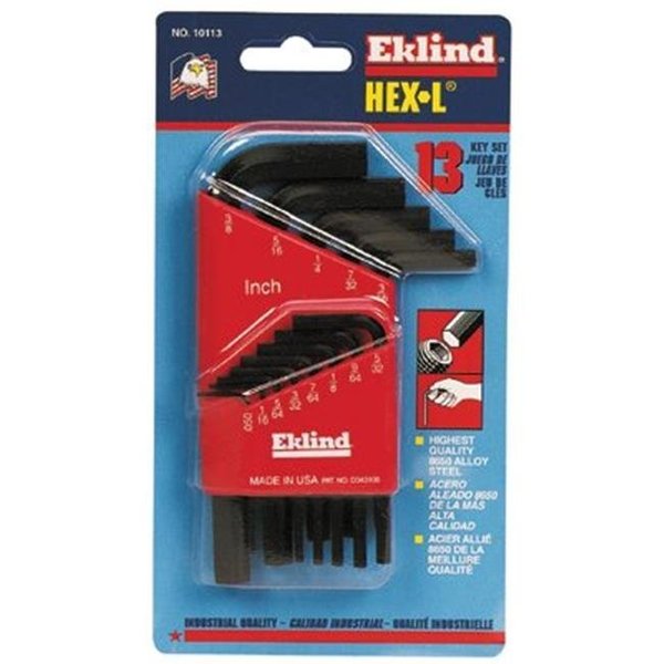 Eklind Eklind Tool 269-10113 13Pc. Inch Size Hex-L Key Set Short 269-10113